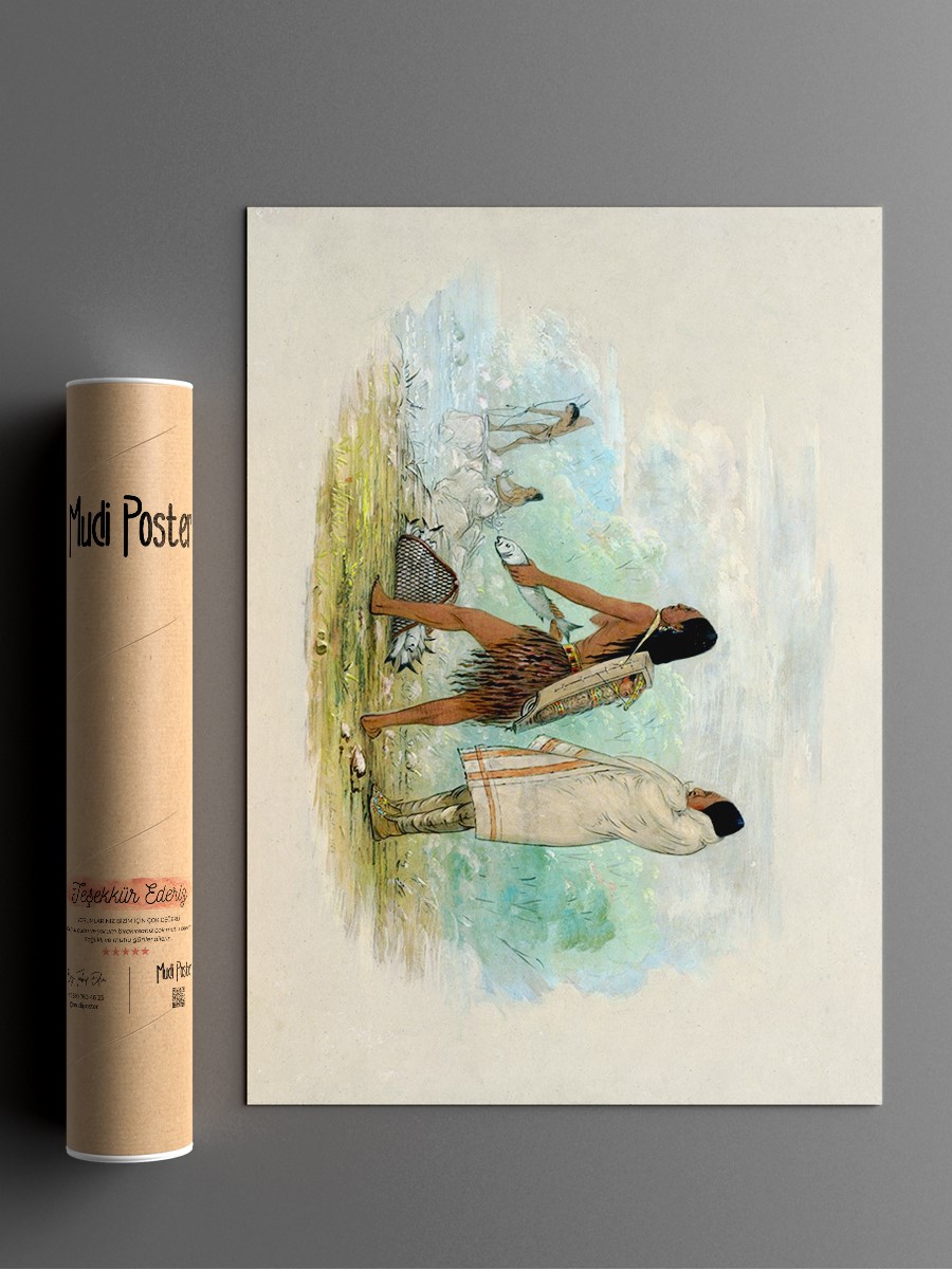 Flathead Indians Tablo Sanatsal Ünlü Ressam Poster Çerçevesiz Yüksek Kalite Poster