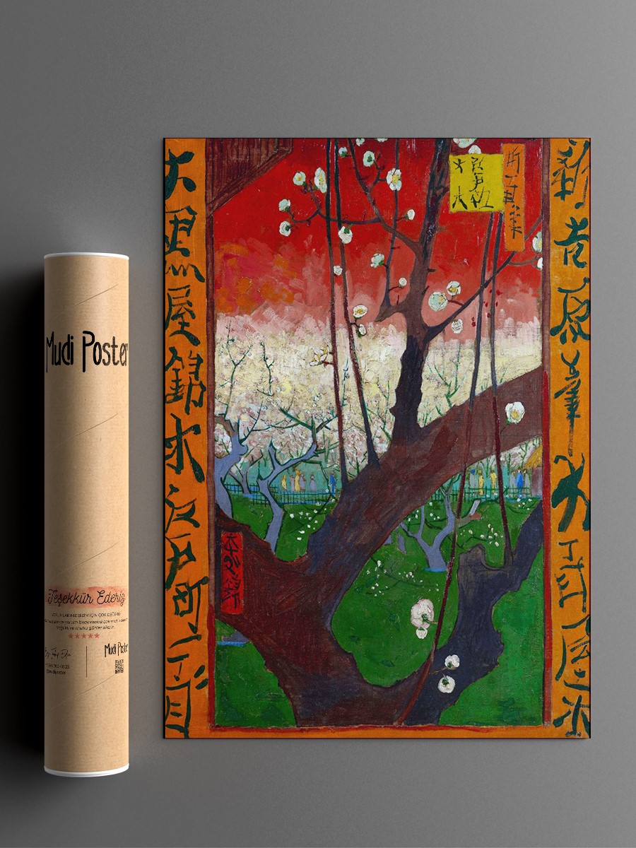 Flowering Plum Tree Tablo Sanatsal Ünlü Ressam Poster Çerçevesiz Yüksek Kalite Poster