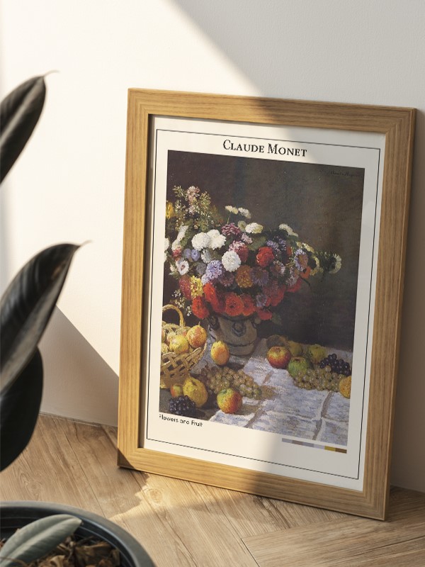 Claude Monet Flowers and Fruit Poster