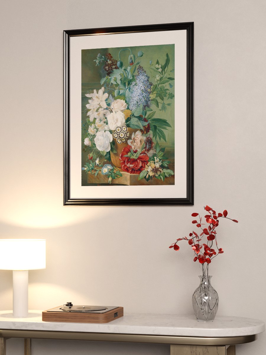 Flowers in a Vase Tablo Sanatsal Ünlü Ressam Poster Çerçevesiz Yüksek Kalite Poster