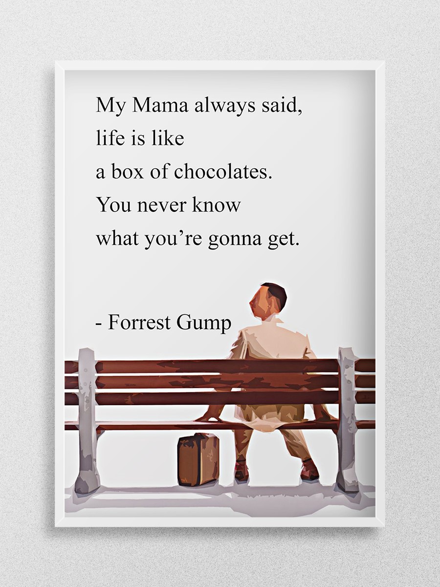 Forrest Gump Poster, Çerçevesiz Tv Film Poster