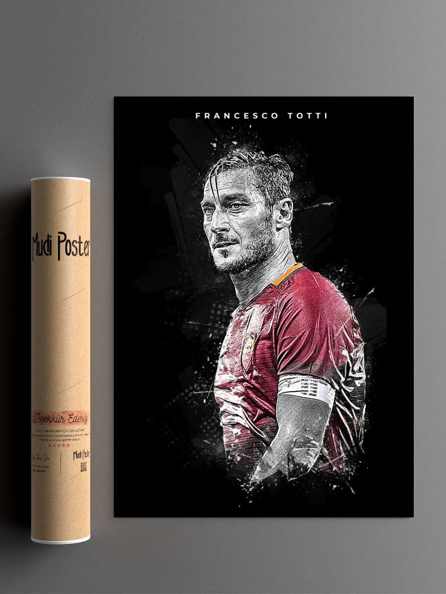 Francesco Totti Futbol Poster Çerçevesiz Yüksek Kalite Futbolcu Duvar Poster