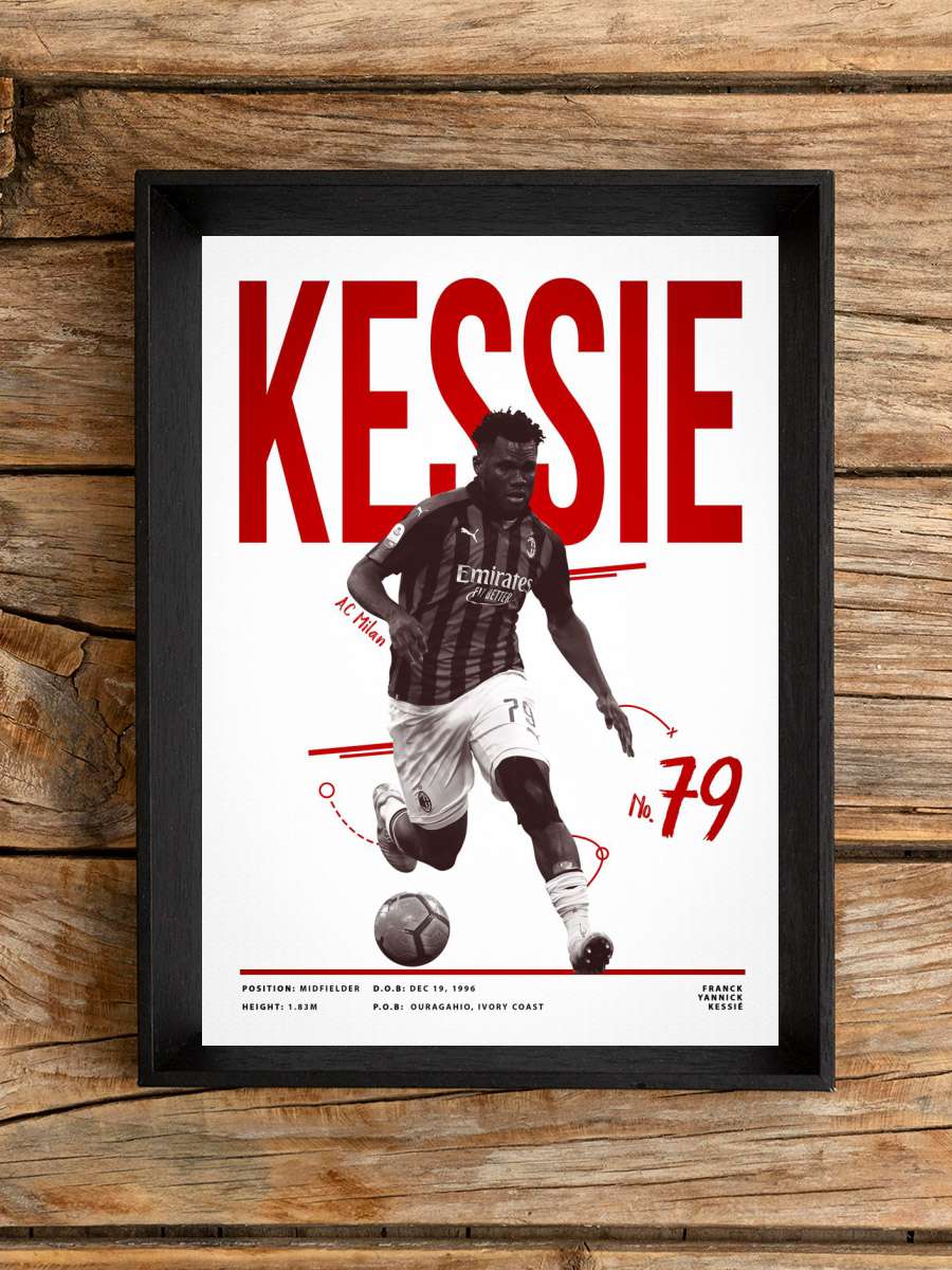 Franck Kessie 79 Futbol Poster Çerçevesiz Yüksek Kalite Futbolcu Duvar Poster