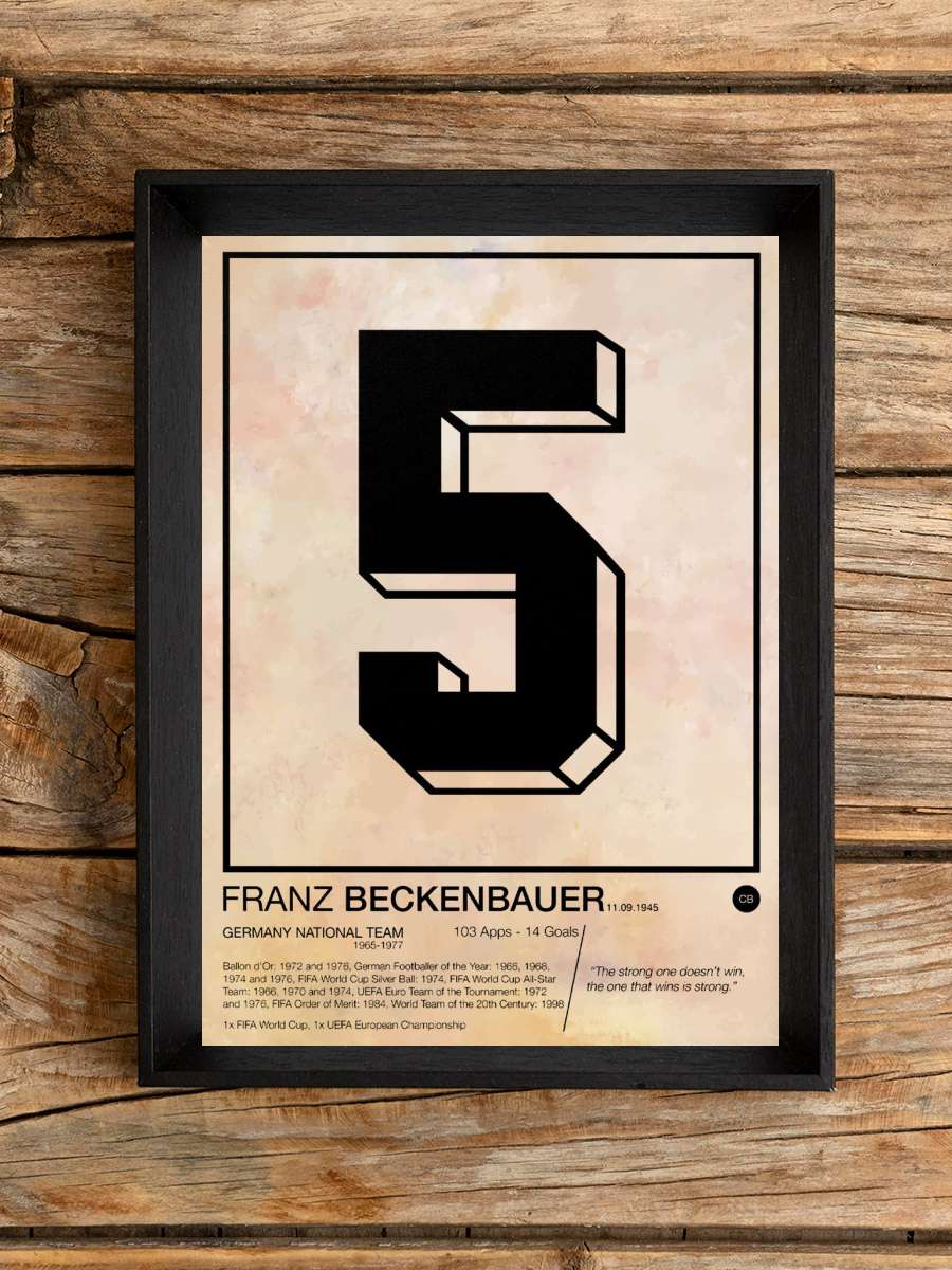 Franz Beckenbauer Futbol Poster Çerçevesiz Yüksek Kalite Futbolcu Duvar Poster