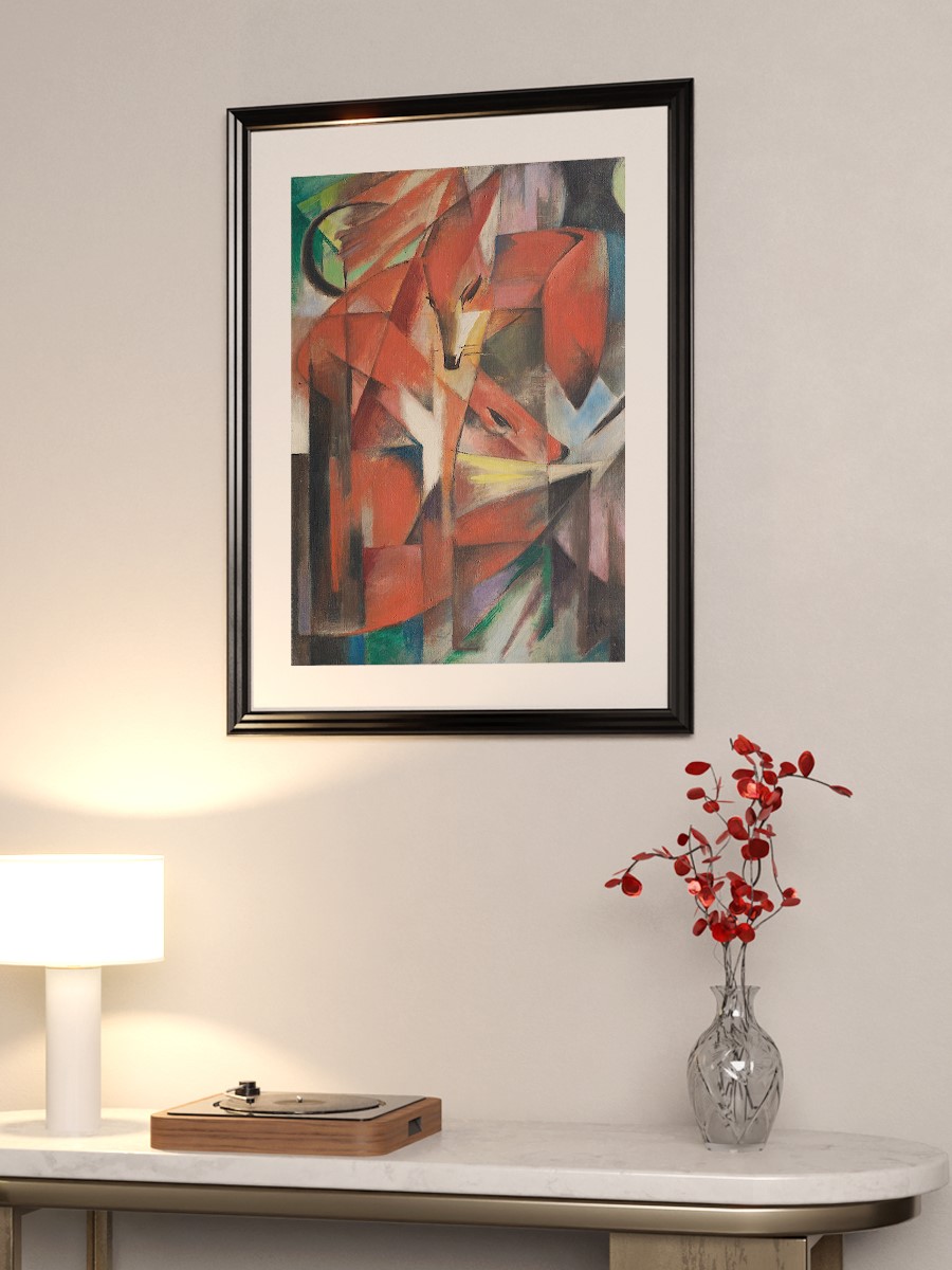 Franz Marc The Foxes Tablo Sanatsal Ünlü Ressam Poster Çerçevesiz Yüksek Kalite Poster