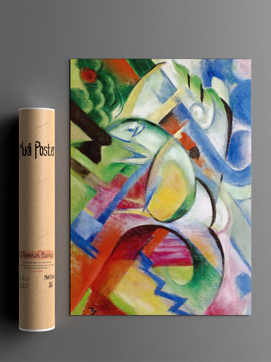 Franz Marc The Lamb Tablo Sanatsal Ünlü Ressam Poster Çerçevesiz Yüksek Kalite Poster