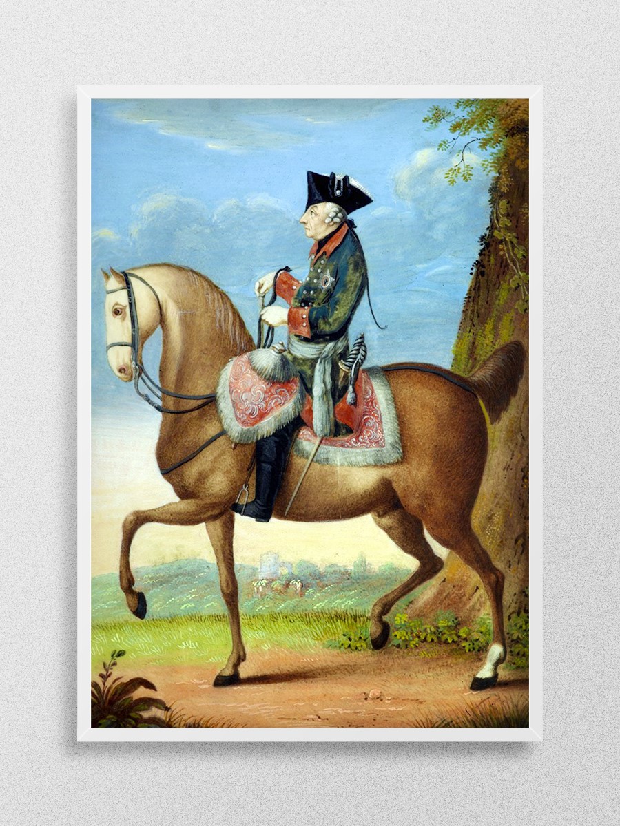 Frederick the Great Tablo Sanatsal Ünlü Ressam Poster Çerçevesiz Yüksek Kalite Poster
