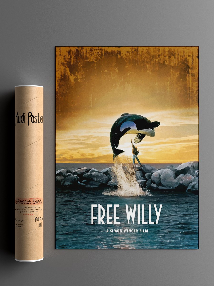 Free Willy Poster, Çerçevesiz Tv Film Poster