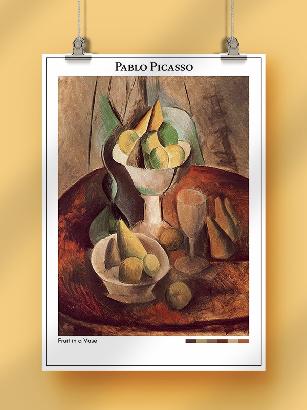 Pablo Picasso Fruit in a Vase Poster