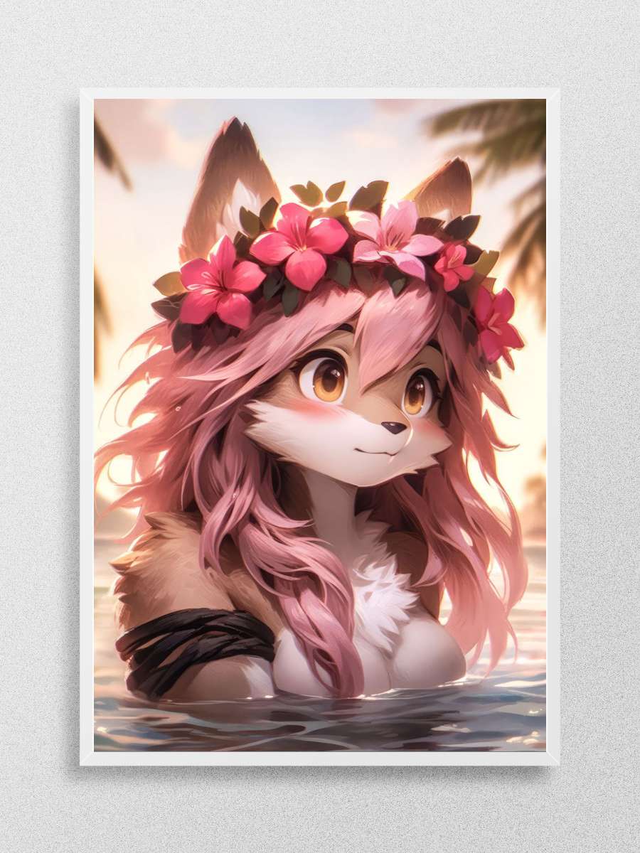 Furry Fox Girl v7 Anime Poster Çerçevesiz Yüksek Kalite Anime Duvar Poster