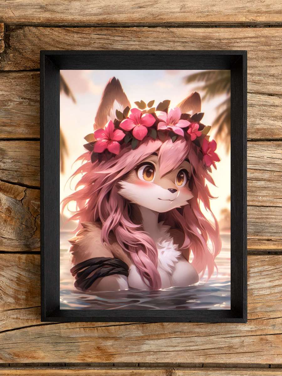 Furry Fox Girl v7 Anime Poster Çerçevesiz Yüksek Kalite Anime Duvar Poster