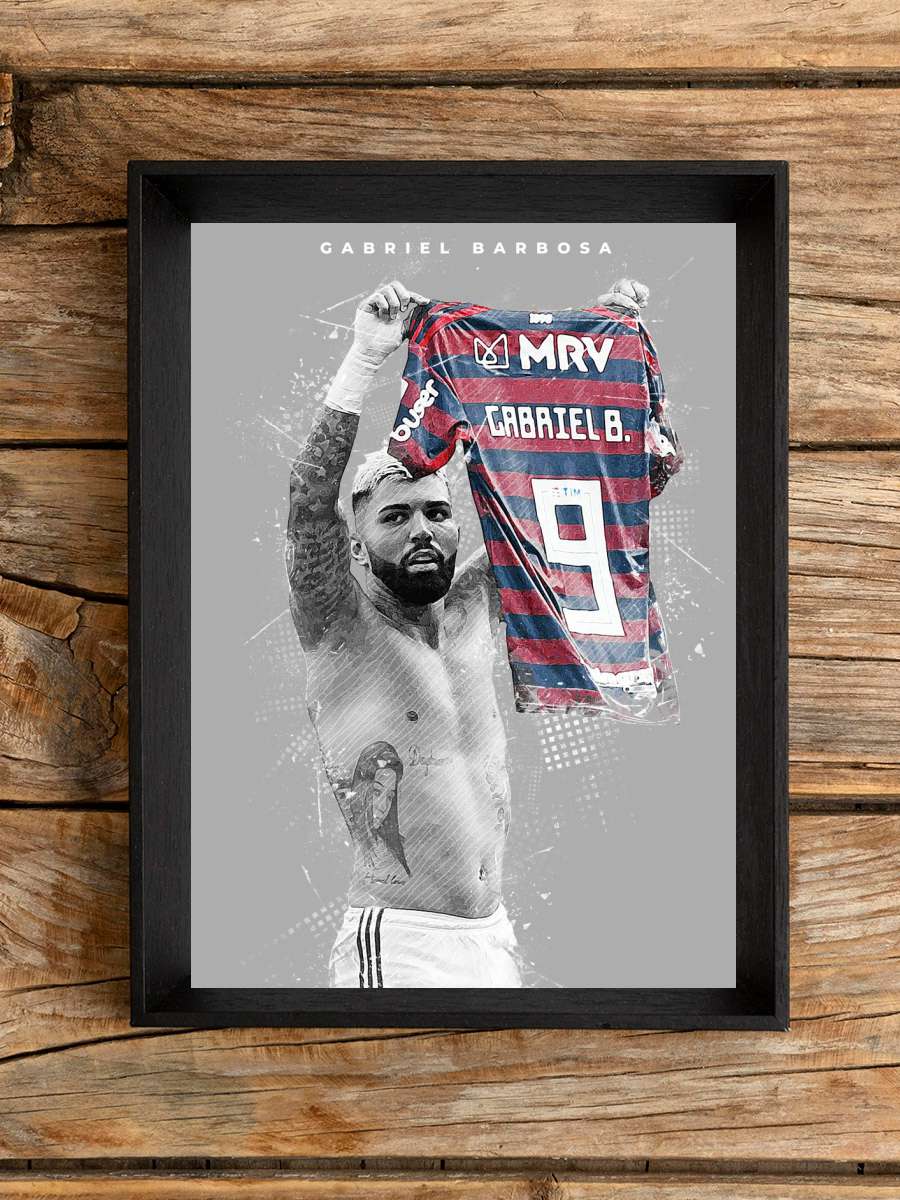 Gabriel Barbosa Futbol Poster Çerçevesiz Yüksek Kalite Futbolcu Duvar Poster