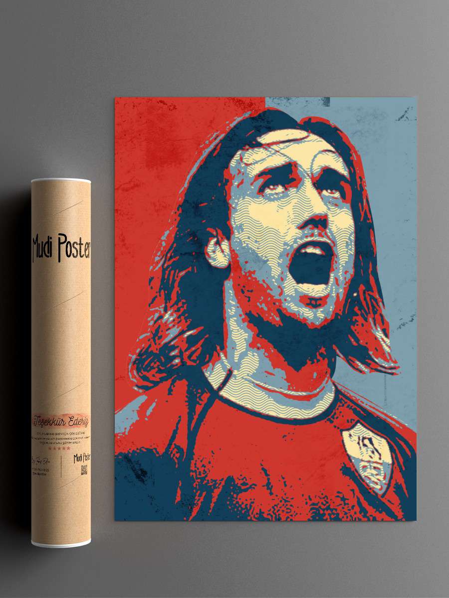 Gabriel Batistuta Futbol Poster Çerçevesiz Yüksek Kalite Futbolcu Duvar Poster