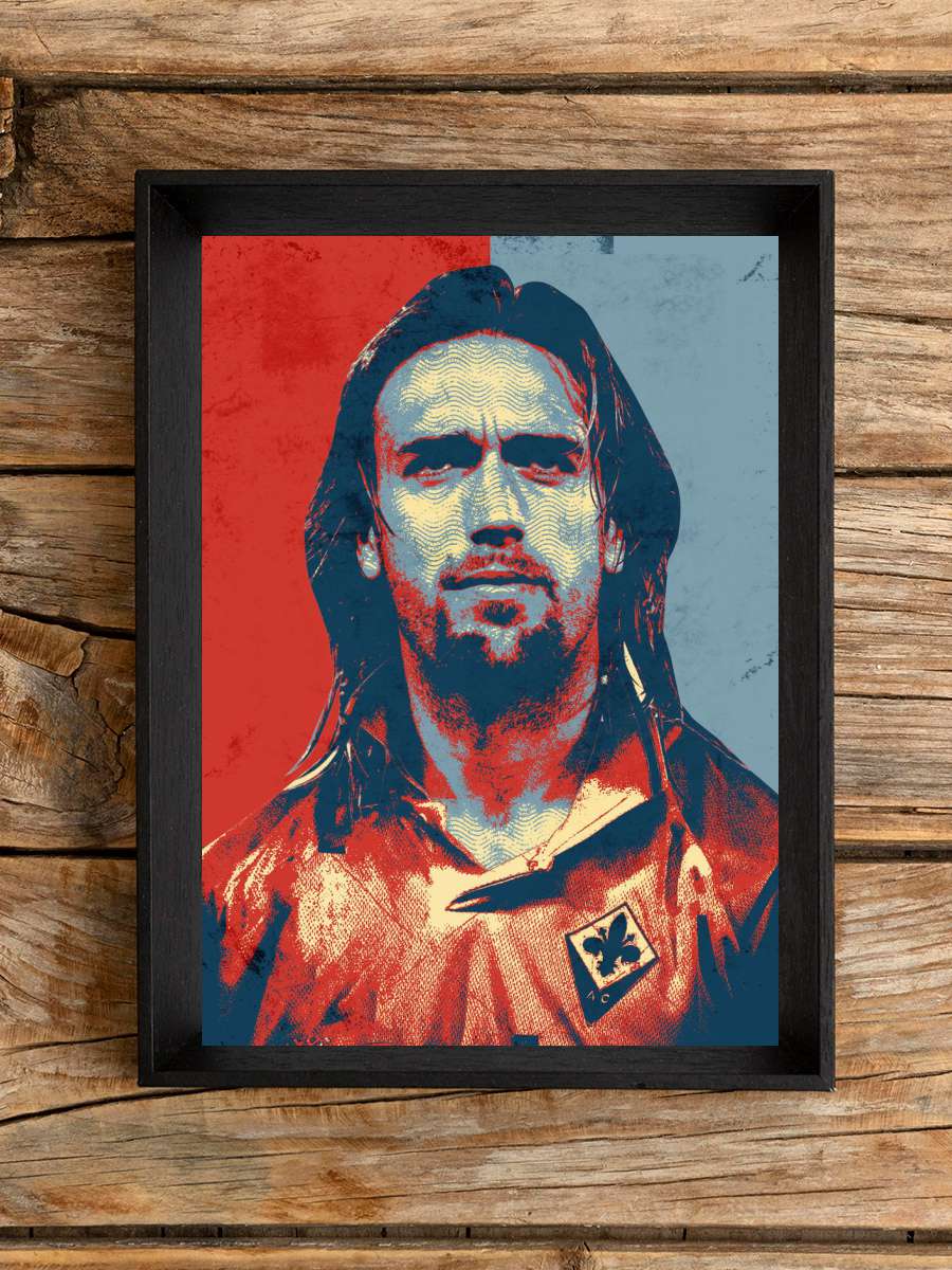 Gabriel Batistuta Futbol Poster Çerçevesiz Yüksek Kalite Futbolcu Duvar Poster