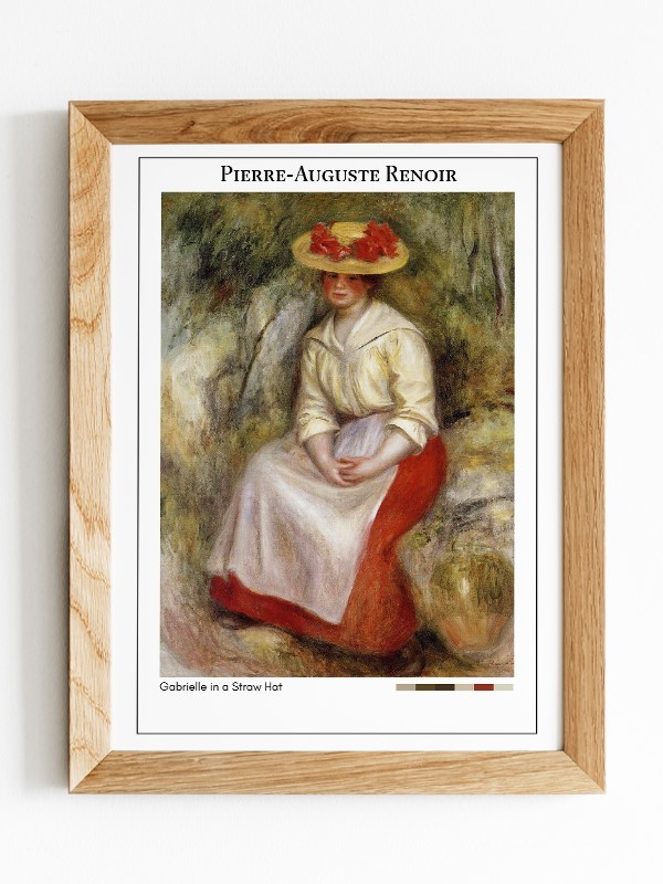 Pierre-Auguste Renoir Gabrielle in a Straw Hat Poster
