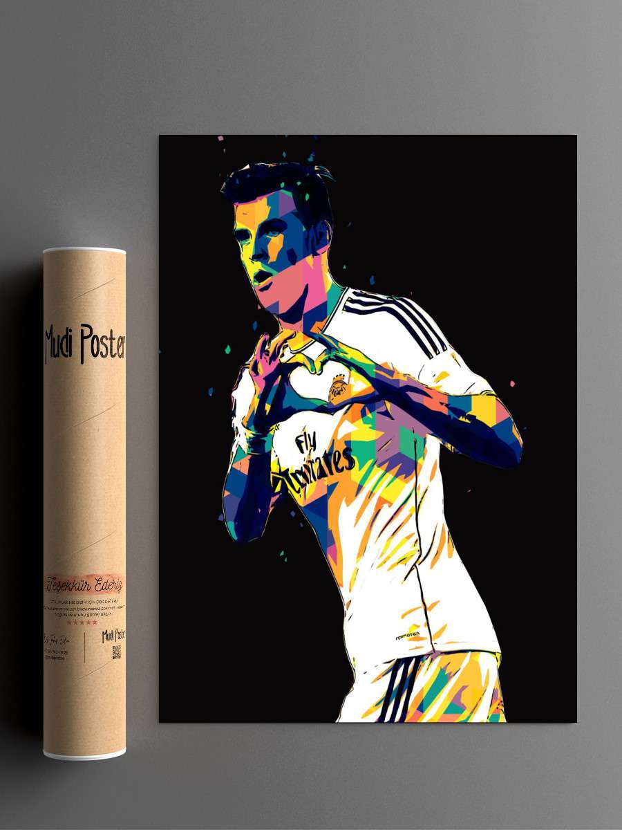 Gareth Bale Futbol Poster Çerçevesiz Yüksek Kalite Futbolcu Duvar Poster