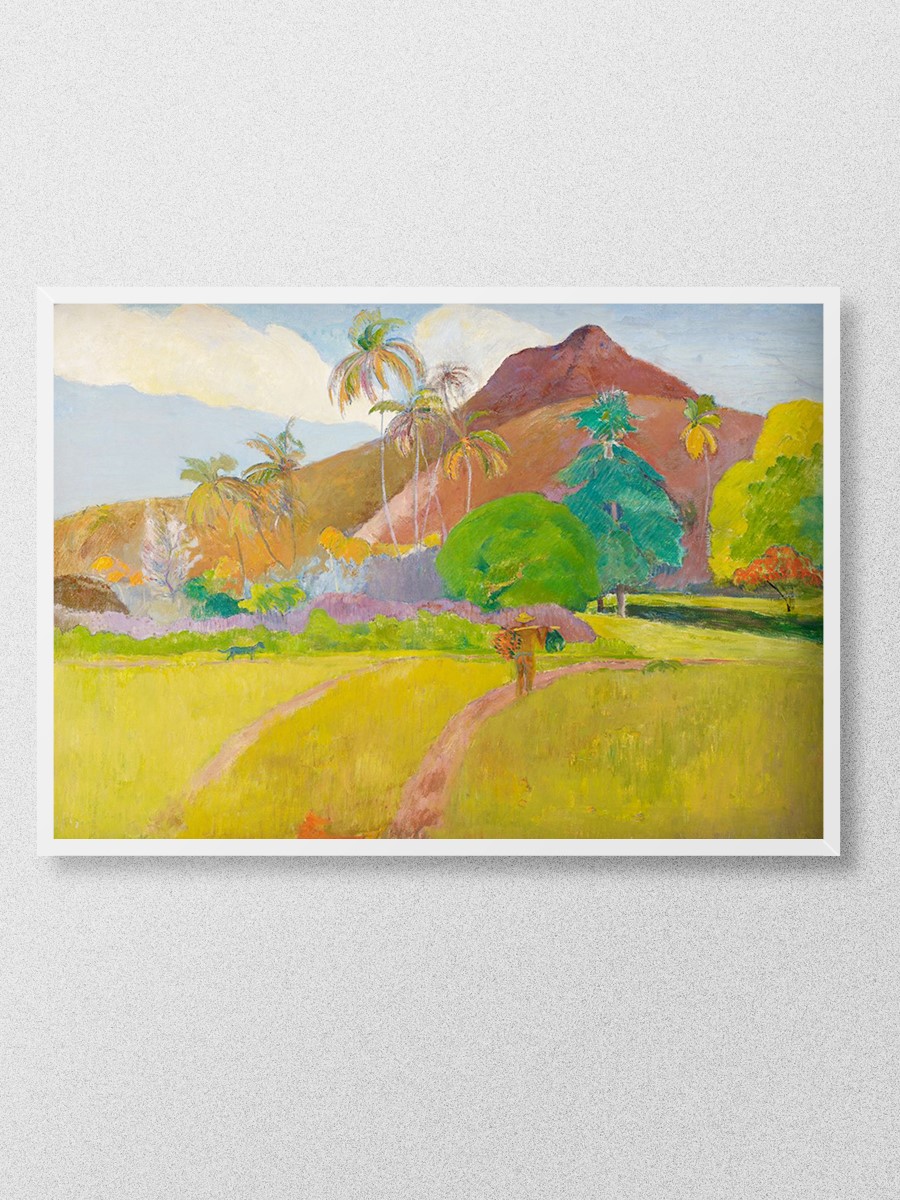 Gauguin Tahitian Landscape Tablo Sanatsal Ünlü Ressam Poster Çerçevesiz Yüksek Kalite Poster