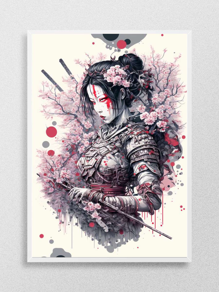 Geisha Samurai Anime Poster Çerçevesiz Yüksek Kalite Anime Duvar Poster