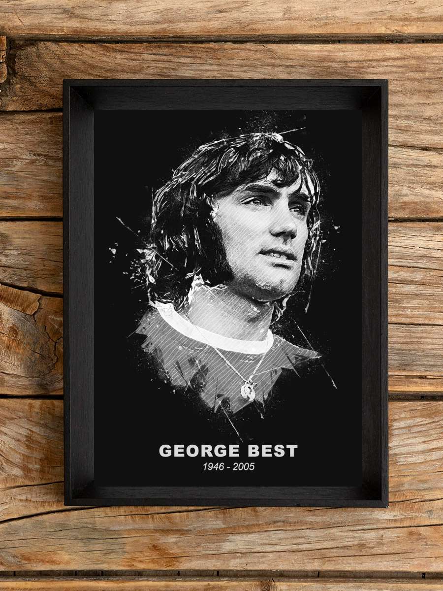 George Best Futbol Poster Çerçevesiz Yüksek Kalite Futbolcu Duvar Poster