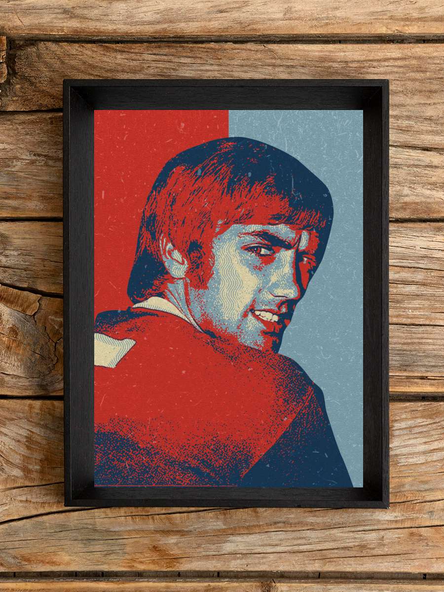George Best Futbol Poster Çerçevesiz Yüksek Kalite Futbolcu Duvar Poster