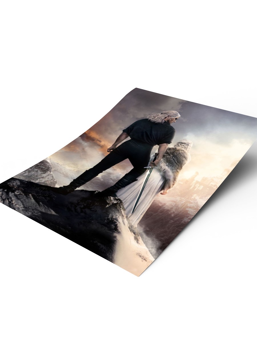 Geralt and Ciri Poster, Çerçevesiz Tv Film Poster