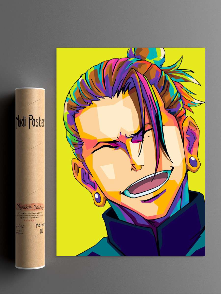 geto suguru pop art Anime Poster Çerçevesiz Yüksek Kalite Anime Duvar Poster
