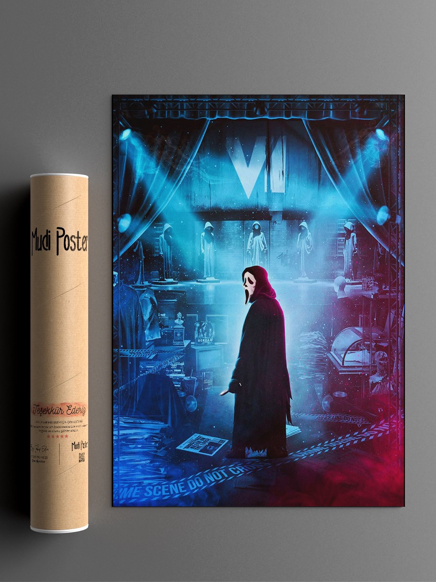 Ghostface Shrine Poster, Çerçevesiz Tv Film Poster