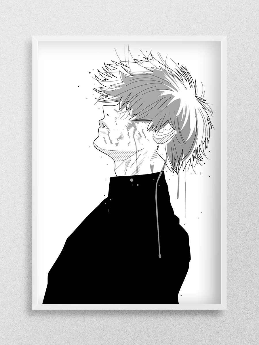 Ghoul White version Anime Poster Çerçevesiz Yüksek Kalite Anime Duvar Poster