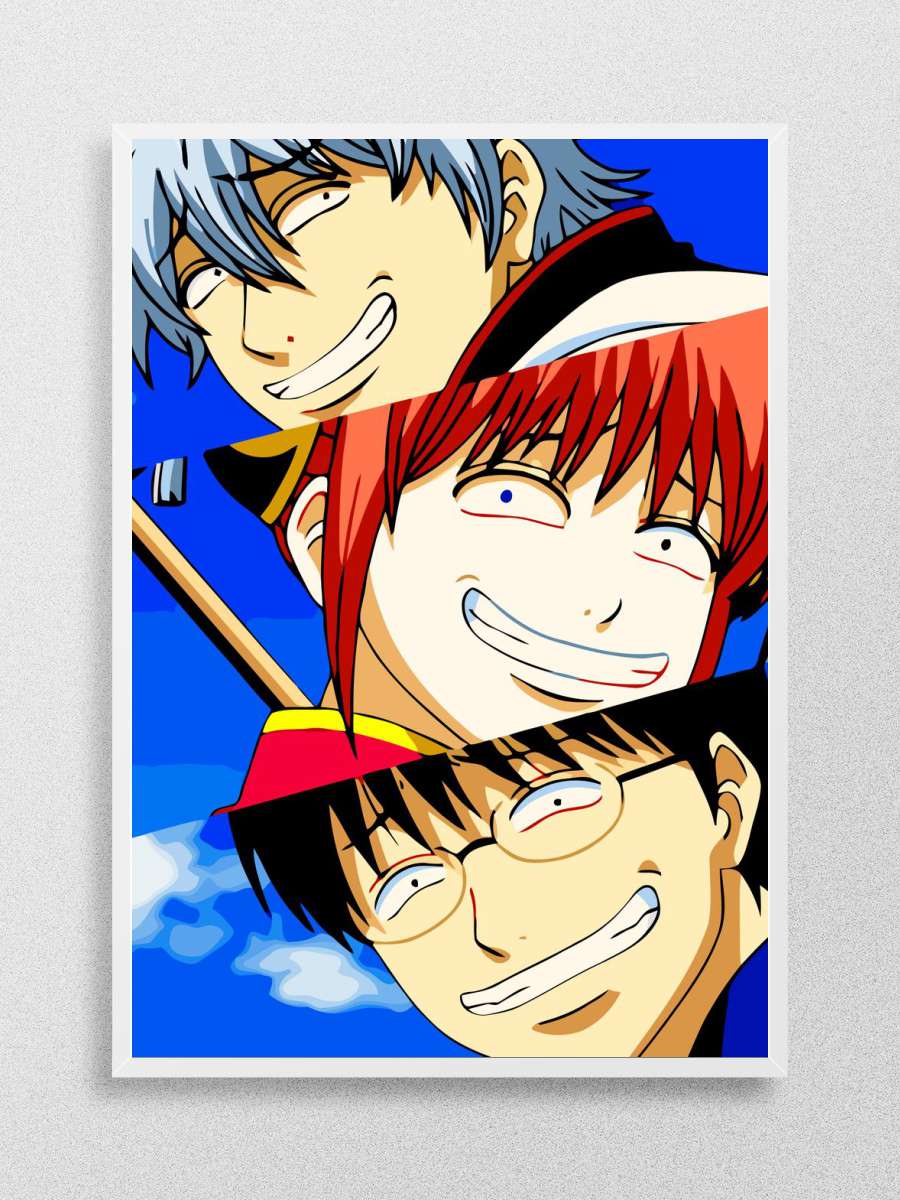 Gintoki Kagura Gintama Anime Poster Çerçevesiz Yüksek Kalite Anime Duvar Poster