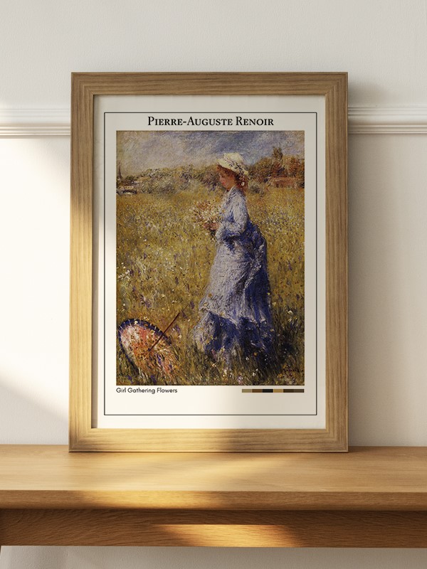Pierre-Auguste Renoir Girl Gathering Flowers Poster - En İyi Fiyatlarla