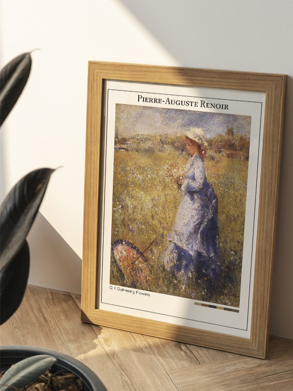 Pierre-Auguste Renoir Girl Gathering Flowers Poster