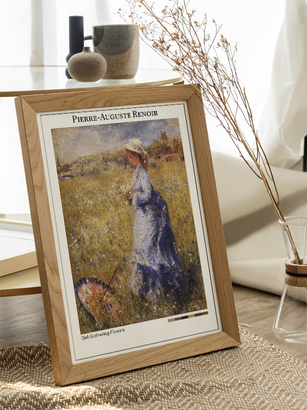 Pierre-Auguste Renoir Girl Gathering Flowers Poster
