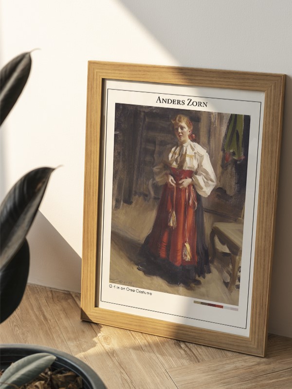 Anders Zorn Girl in an Orsa Costume Poster