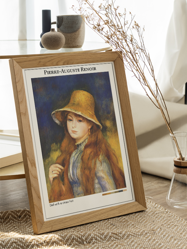 Pierre-Auguste Renoir Girl with a straw hat Poster