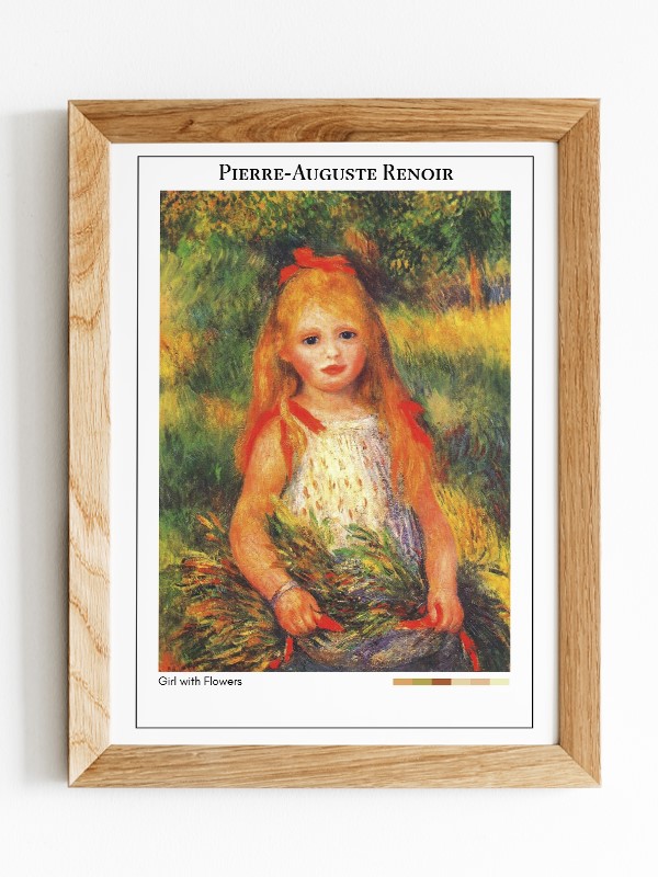 Pierre-Auguste Renoir Girl with Flowers Poster