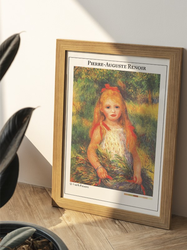 Pierre-Auguste Renoir Girl with Flowers Poster