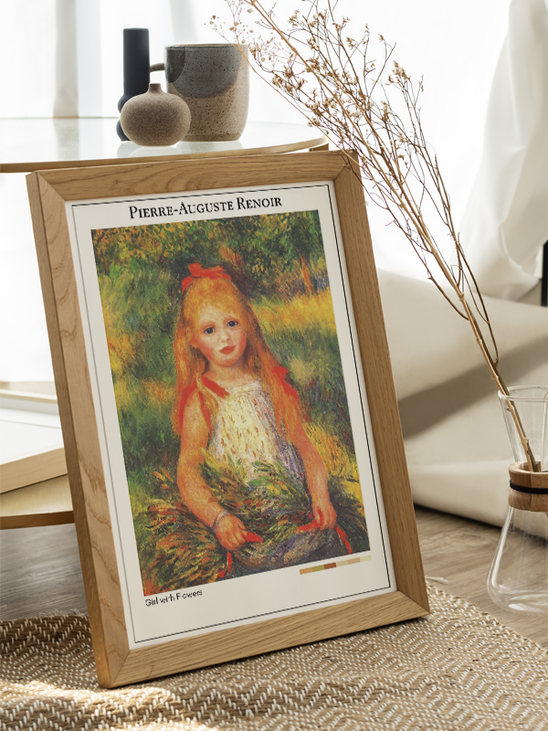 Pierre-Auguste Renoir Girl with Flowers Poster