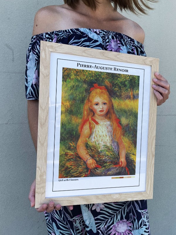 Pierre-Auguste Renoir Girl with Flowers Poster