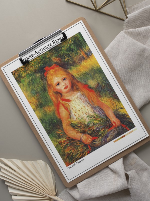 Pierre-Auguste Renoir Girl with Flowers Poster