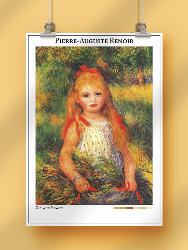 Pierre-Auguste Renoir Girl with Flowers Poster