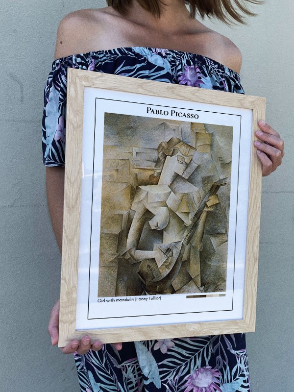 Pablo Picasso Girl with mandolin (Fanny Tellier) Poster