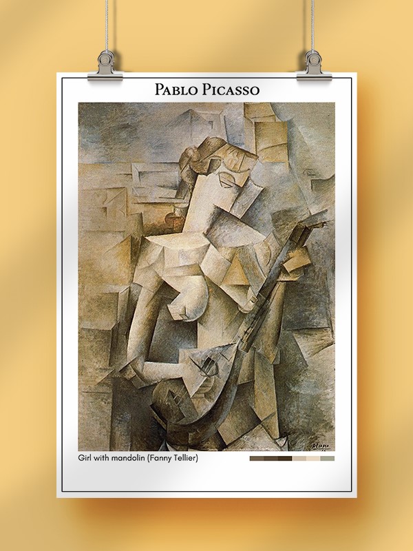 Pablo Picasso Girl with mandolin (Fanny Tellier) Poster