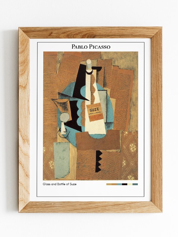 Pablo Picasso Glass and Bottle of Suze Poster