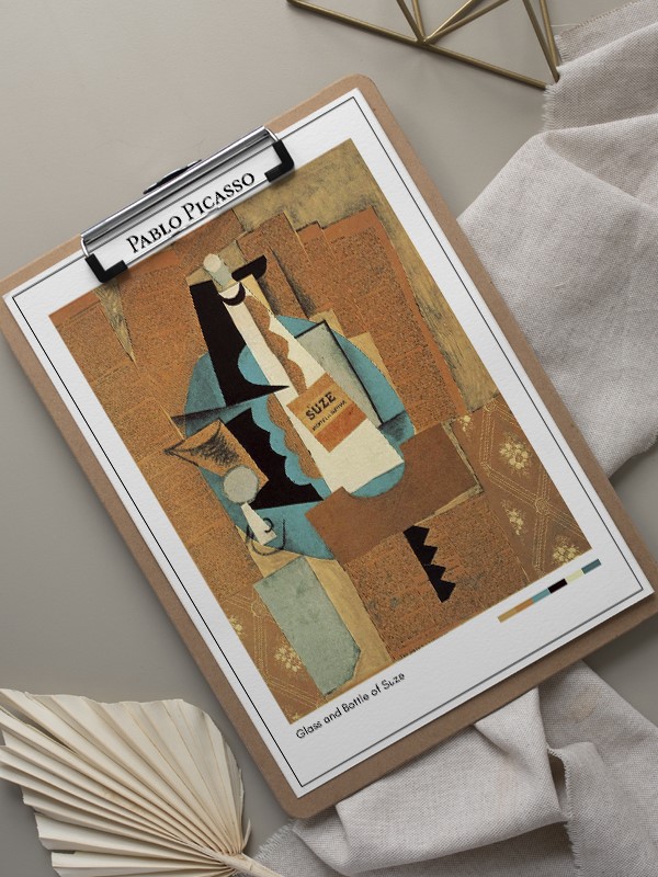 Pablo Picasso Glass and Bottle of Suze Poster