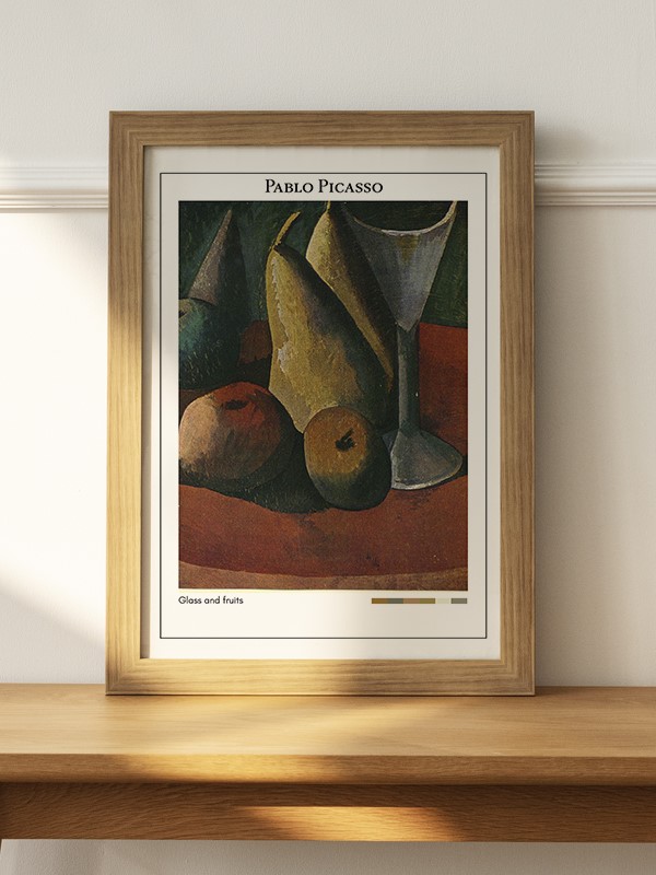 Pablo Picasso Glass and fruits Poster - En İyi Fiyatlarla