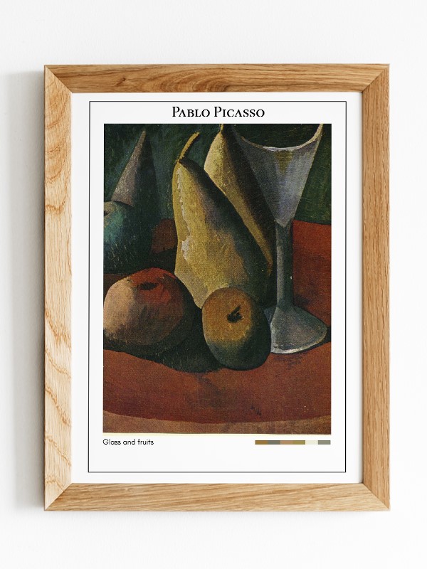 Pablo Picasso Glass and fruits Poster