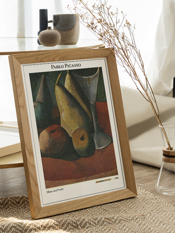 Pablo Picasso Glass and fruits Poster