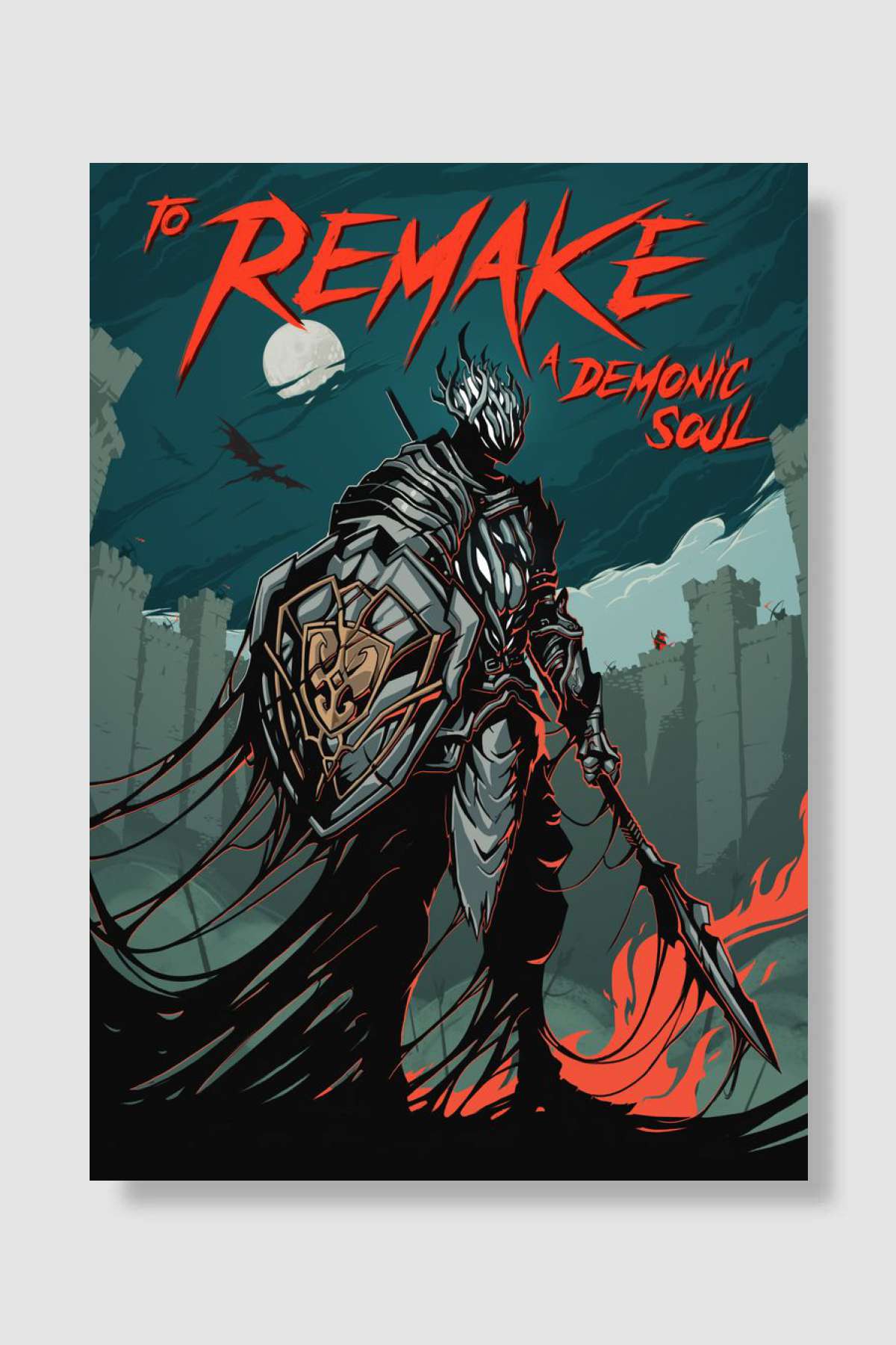 To Remake a Demonic Soul Oyun Poster Çerçevesiz Yüksek Kalite Oyun Afiş Duvar Poster - En İyi Fiyatlarla