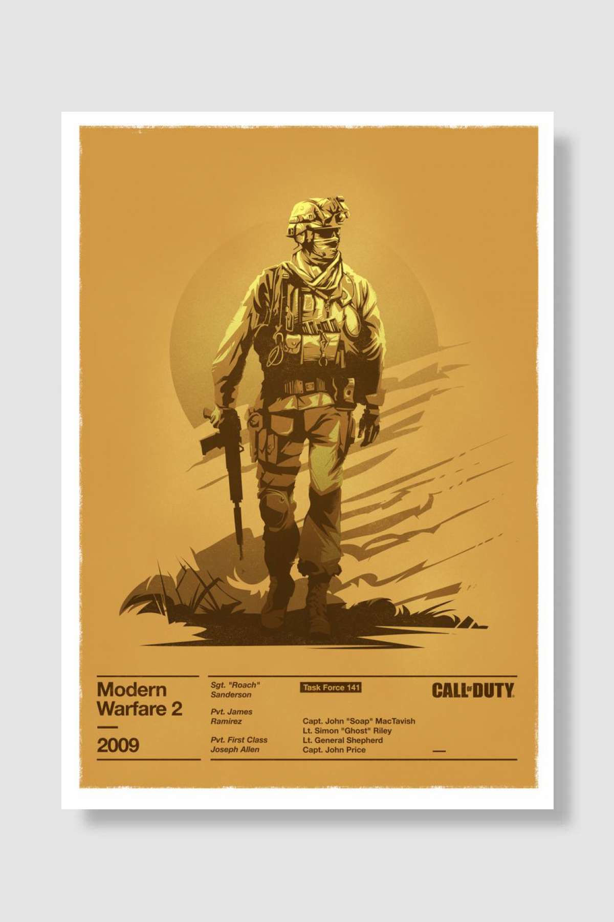 Sgt. 'Roach' Sanderson Oyun Poster Çerçevesiz Yüksek Kalite Oyun Afiş Duvar Poster - En İyi Fiyatlarla