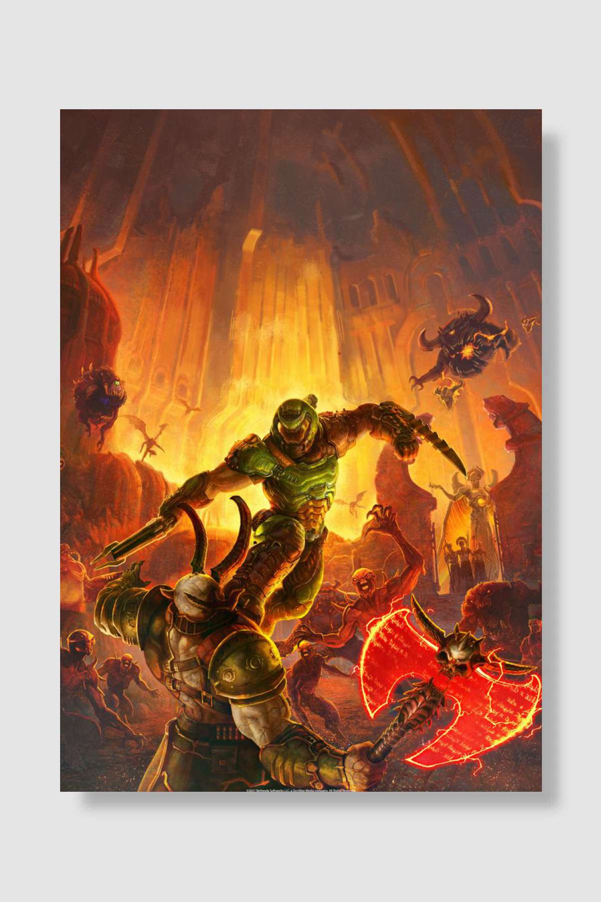 DOOM Eternal Oyun Poster Çerçevesiz Yüksek Kalite Oyun Afiş Duvar Poster - En İyi Fiyatlarla